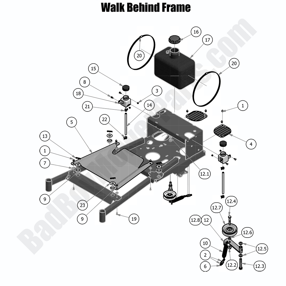 1763 - Bad Boy Mower Parts Lookup > 2018 > Walk Behind > Walk Behind Frame